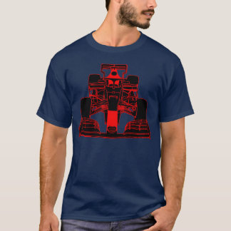 レーシングカー フォーミュラ レースカー 赤 お友達 友達 Tシャツ