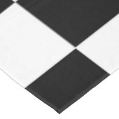 レーシングカー、ブラック&ホワイト市松模様にブルー テーブルクロス (アングル)
