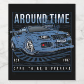 レーシングカー_モーター13 ワインラベル (シングルラベル)