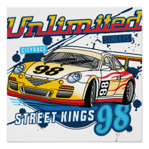 レーシングカー_モーター1 ポスター