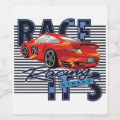 レーシングカー_モーター7 ワインラベル (シングルラベル)