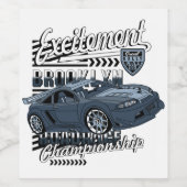 レーシングカー_モーター ワインラベル (シングルラベル)