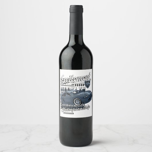 レーシングカー_モーター ワインラベル (正面)