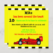 レーシングカ― 招待状 (正面/裏面)