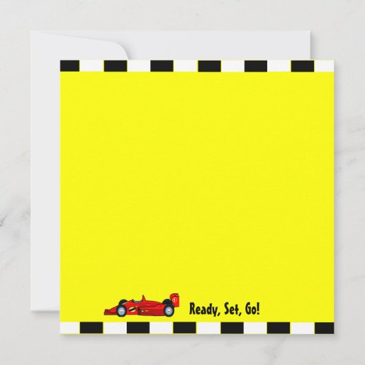 レーシングカ― 招待状 (裏面)