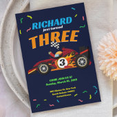 レーシングキッズレースカー誕生日テーマ招待状 招待状