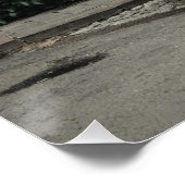 レーシンググリーンミニクーパーヴィンテージカーのポスター ポスター (コーナー)