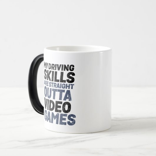 レーシングゲームゲーマー及びギーク用おもしろマグカップ モーフィングマグカップ (正面左)