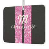 レーシングストライプグリッターピンクハートシェイプ車名 カーエアーフレッシュナー (左)