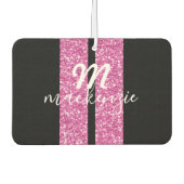 レーシングストライプグリッターピンクハートシェイプ車名 カーエアーフレッシュナー (正面)