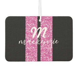 レーシングストライプグリッターピンクハートシェイプ車名 カーエアーフレッシュナー