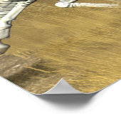 レーシングストライプスランニング- Zebra Print ポスター (角)