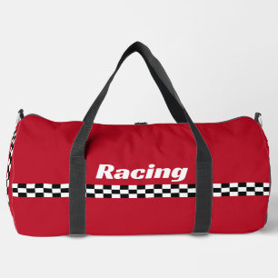 レーシングストライプデザインデュフェルバッグ ダッフルバッグ