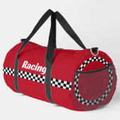 レーシングストライプデザインデュフェルバッグ ダッフルバッグ (右コーナー)