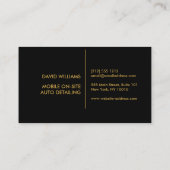 レーシングストライプブラックオートディテリング、修理 名刺 (裏面)