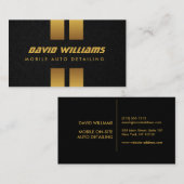 レーシングストライプブラックオートディテリング、修理 名刺 (正面/裏面)