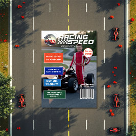 レーシングスピードマガジンカバー誕生日パーティー 招待状