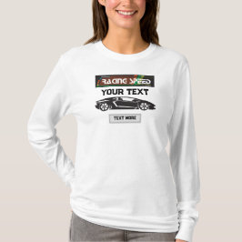 レーシングスピード カーデザイン - ファスト モータースポーツ パフォーマンス Tシャツ