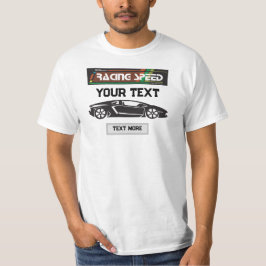 レーシングスピード カーデザイン - ファスト モータースポーツ パフォーマンス Tシャツ