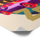 レーシングゾーン未来型モータースサイバーサンセット ポスター (角)