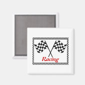 レーシングチェッカーボードフラグ マグネット (正面/裏面)
