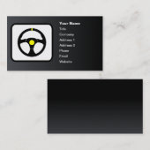 レーシングドライバーロゴのカスタマイズ可能な黒 名刺 (正面/裏面)