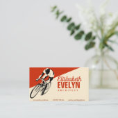 レーシングバイクに乗った男 名刺 (スタンド正面)