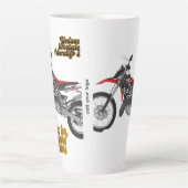 レーシングバイクアート カフェラテマグ (正面)