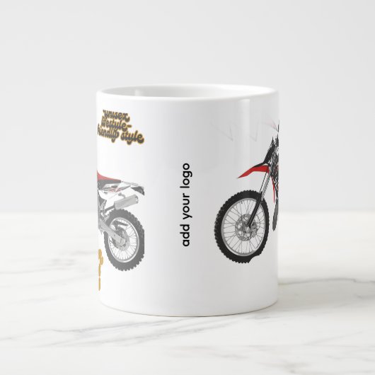 レーシングバイクアート ジャンボコーヒーマグカップ (正面)
