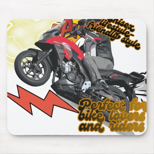 レーシングバイクアート マウスパッド (正面)