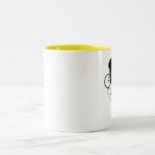 レーシングバイクサイクリストサイクリングスポーツファンギフト ツートーンマグカップ (中央)