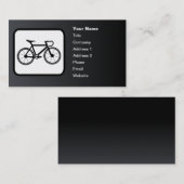 レーシングバイクロゴカスタマイズ可能なブラック 名刺 (正面/裏面)