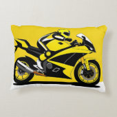 レーシングバイク及びライダー アクセントクッション (裏面)