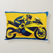 レーシングバイク及びライダー アクセントクッション (裏面)