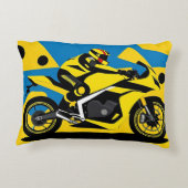 レーシングバイク及びライダー アクセントクッション (裏面)