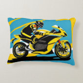 レーシングバイク及びライダー アクセントクッション (裏面)