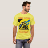 レーシングバイク及びライダー Tシャツ (正面フル)