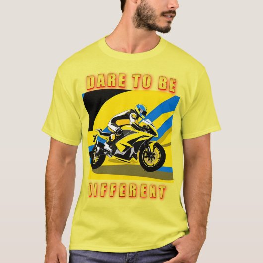 レーシングバイク及びライダー Tシャツ (正面)