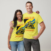 レーシングバイク及びライダー Tシャツ (ユニセックス)