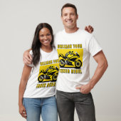 レーシングバイク及びライダー Tシャツ (ユニセックス)