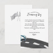 レーシングバースデー サンキューカード (正面/裏面)