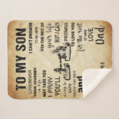 レーシングパパ私の息子にパパギフトの意味 シェルパブランケット (正面(横))