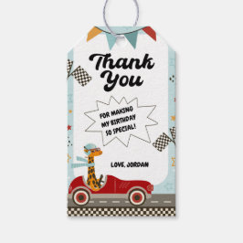 レーシングファストカー誕生日サンキューユユーラベル ギフトタグ