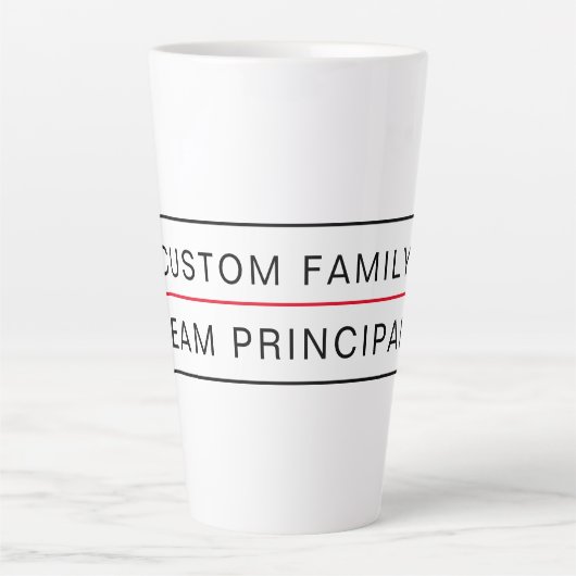 レーシングファン用のカスタマイズ可能なチームのプリンシパルMug カフェラテマグ (正面)