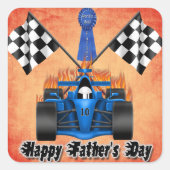 レーシングファーザーの日ステッカー スクエアシール (正面)