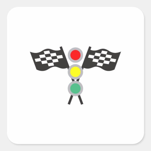 レーシングフラグ及びライト スクエアシール (正面)