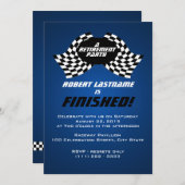 レーシングフラッグ引退パーティー 招待状 (正面/裏面)