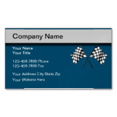 レーシングフラッグ車の名刺マグネット マグネット名刺 (正面)