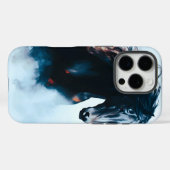 レーシングブラックホースの肖像画ミニマリスト Case-Mate iPhoneケース (裏面 (横))
