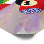 レーシングブラックラブラドールアートワーク ポスター (角)